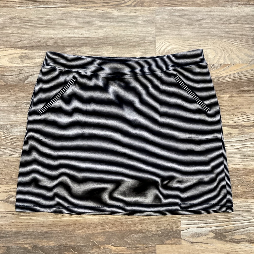 Talbots Women Navy & White Knit Pull On Skort 1X